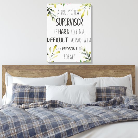 Supervisor-Wertschätzung Vielen Dank Zitat Boss Leinwanddruck (Insitu (Schlafzimmer))