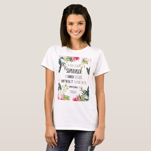 Supervisor-Wertschätzung Vielen Dank Zitat Boss T-Shirt (Vorne ganz)