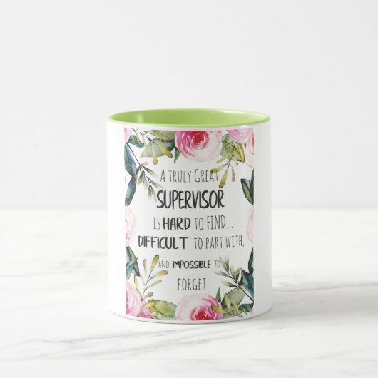 Supervisor-Wertschätzung Vielen Dank Zitat Boss Tasse (Zentrum)