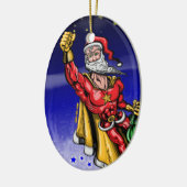 Superweihnachtsmann Keramik Ornament (Links)