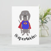 SuperWeim Gray Ghost Weimaraner Dog Karte (Stehend Vorderseite)