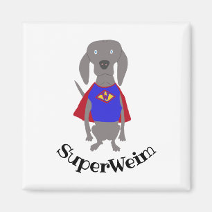 SuperWeim Gray Ghost Weimaraner Dog Magnet
