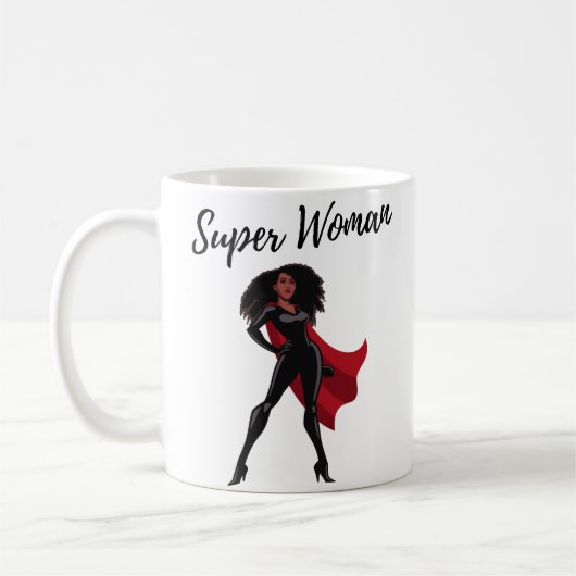 SuperWoman als Frau ist meine Superpower-Kaffeemas Kaffeetasse (Links)