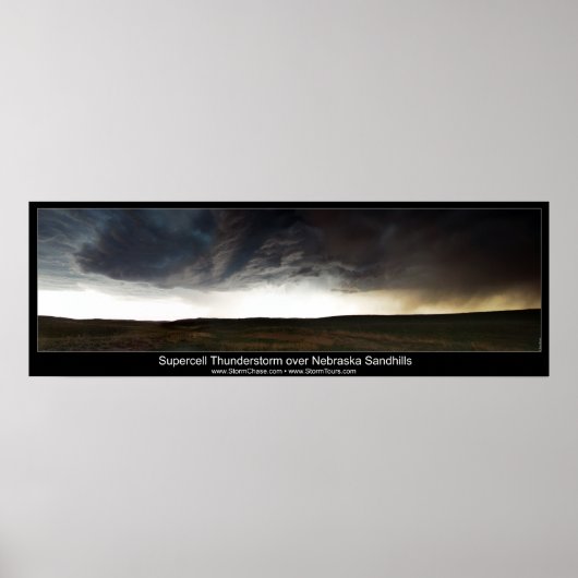 Superzelle über Nebraska Sandhills Poster (Vorne)