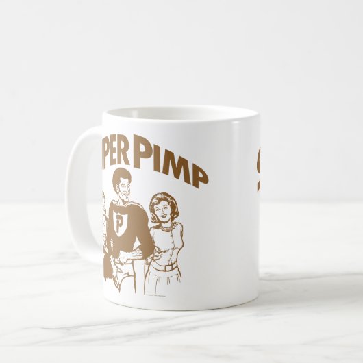 Superzuhälter-Tasse Kaffeetasse (Vorderseite Links)