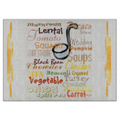 Suppe Graffiti (gelb) Schneidebrett (Vorderseite)