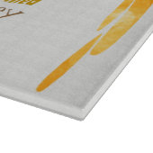 Suppe Graffiti (gelb) Schneidebrett (Ecke)