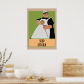 Suppe Koch, fügen Sie Text Poster (Küche)