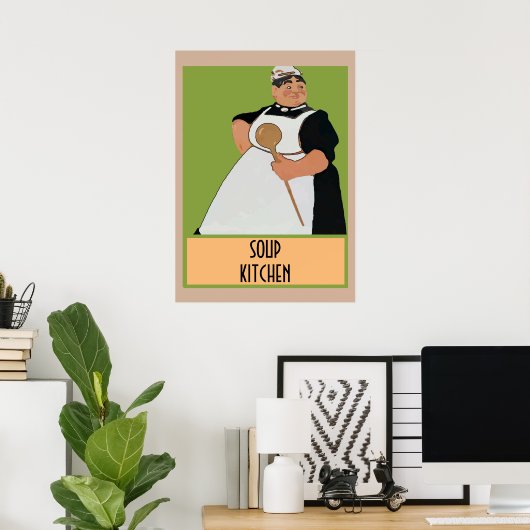 Suppe Koch, fügen Sie Text Poster (Heimbüro)