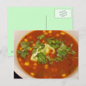 Suppe mit Cilantro-Karte Postkarte (Vorne/Hinten)
