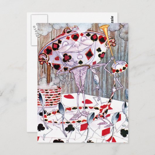 Suppe, Schöne Suppe aus der Alice im Wunderland Postkarte (Vorne/Hinten)