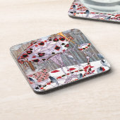 Suppe, schöne Suppe von der Alicen im Wunderland Getränkeuntersetzer (Linke Seite)