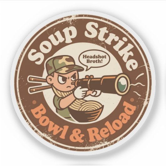 Suppe Strike Bowl Reload Combat Food Aufkleber (Vorderseite)