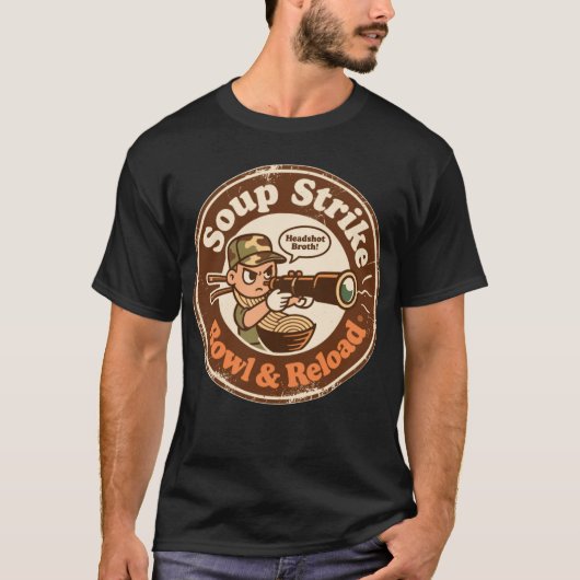 Suppe Strike Bowl Reload Combat Food T-Shirt (Vorderseite)