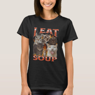 Suppen Lustige Katze Meme Bootleg Grafik T-Shirt