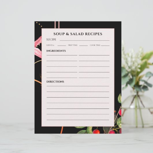 Suppen und Salate Rezepte | Schwarze Botanische Ki (Stehend Vorderseite)