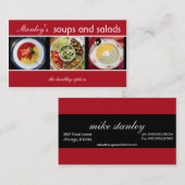 Suppen und Salate - Visitenkarten für Lebensmittel Visitenkarte (Vorne/Hinten)