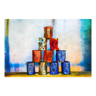 Suppenkanäle - nach dem Mittagessen Fotodruck