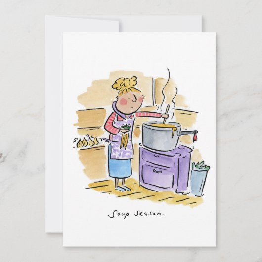 Suppensaison Feiertagskarte (Vorderseite)