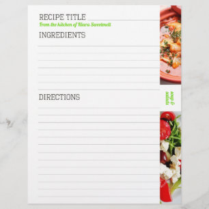Suppensalat personalisiertes handgeschriebenes Rez
