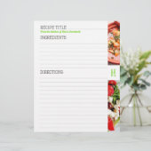 Suppensalat personalisiertes handgeschriebenes Rez (Stehend Vorderseite)