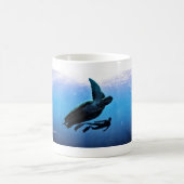 Suppenschildkröte und Freediver Kaffeetasse (Mittel)