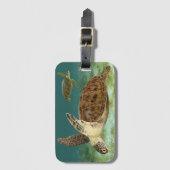 Suppenschildkröten im Lebensraum-Gepäckanhänger Gepäckanhänger (Vorderseite Vertikal)