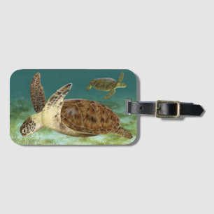 Suppenschildkröten im Lebensraum-Gepäckanhänger Gepäckanhänger