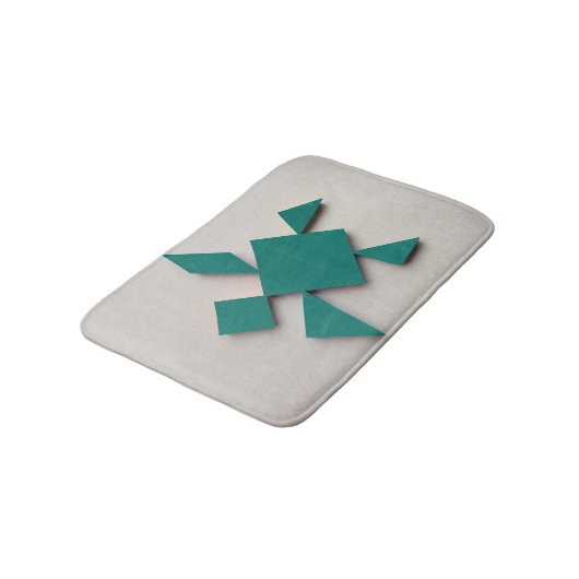SuppenschildkröteTangram Badematte (Schrägansicht)