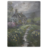 "Suppentag - Ein englisches Cottage" Klemmbrett (Rückseite)