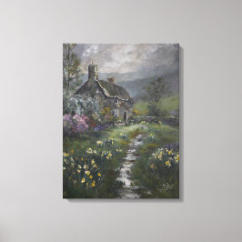 "Suppentag - Ein englisches Cottage"  Leinwanddruck