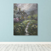 "Suppentag - Ein englisches Cottage" Leinwanddruck (Insitu (Holzboden))