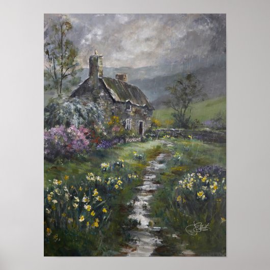 "Suppentag - Ein englisches Cottage" Poster (Vorne)