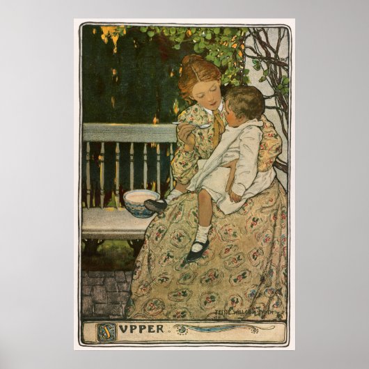 Supper von Jessie Willcox Smith Poster (Vorne)