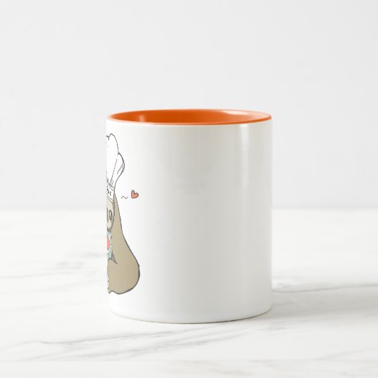 SuppeSloth mit der Kochs-Hut-Tasse Zweifarbige Tasse (Mittel)