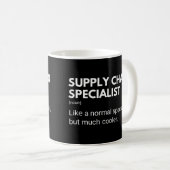 Supply Chain Specialist Funny Sprichwort Kaffeetasse (VorderseiteRechts)
