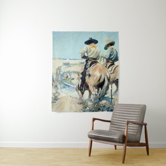 Supply Wagon Western Art von NC Wyeth Wandteppich (Beispiel)