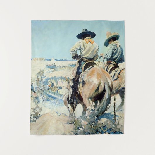 Supply Wagon Western Art von NC Wyeth Wandteppich (Vorderseite)