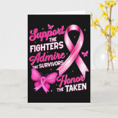Support Admire Honor Breast Cancer Awareness Shirt Karte (Gelbe Blume)