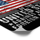 Support And Defend The Constitution - Us Flag 4th  Poster (Ecke)