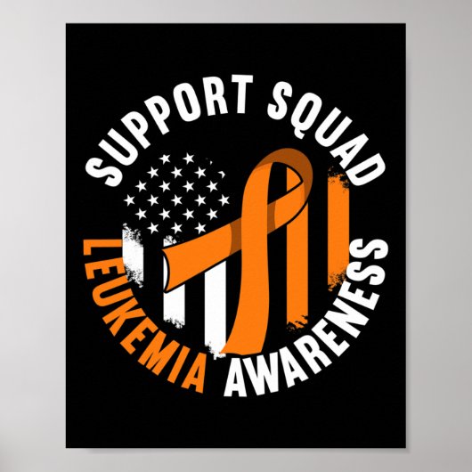 Support Awareness Squad I Blood Cells Cancer Leuke Poster (Vorne)