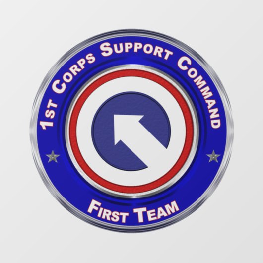 Support-Befehl für das erste Korps Fensteraufkleber (Blatt)