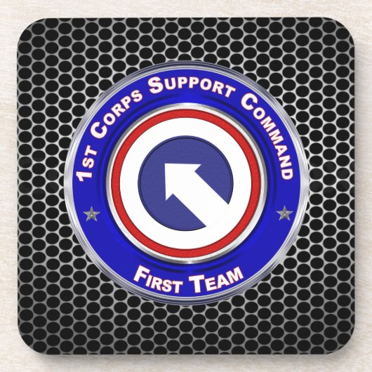 Support-Befehl für das erste Korps Getränkeuntersetzer (Vorderseite)