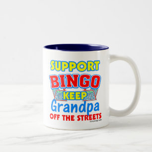 Support Bingo Grandpa Zweifarbige Tasse