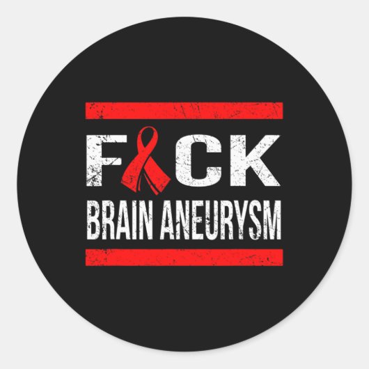 SUPPORT BRAIN ANEURYSM AWARENESS T - SHIRT RUNDER AUFKLEBER (Vorderseite)