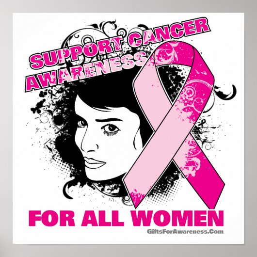 Support Breast Cancer Awareness - Women Poster (Vorne)