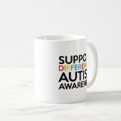 Support Differenzen Autismus Awareness Coffee Tass Kaffeetasse (VorderseiteRechts)