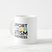 Support Differenzen Autismus Awareness Coffee Tass Kaffeetasse (Vorderseite Links)