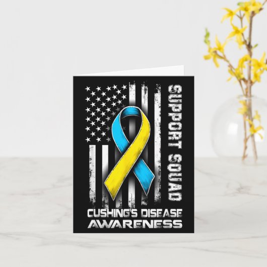 Support Disease s Squad Awareness Cushing Joke Karte (Gelbe Blume)