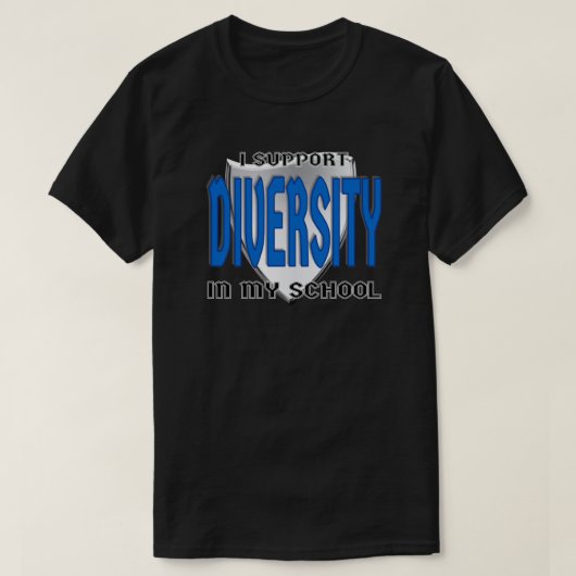 Support-Diversity in meiner Schule nach Maß T-Shirt (Design vorne)